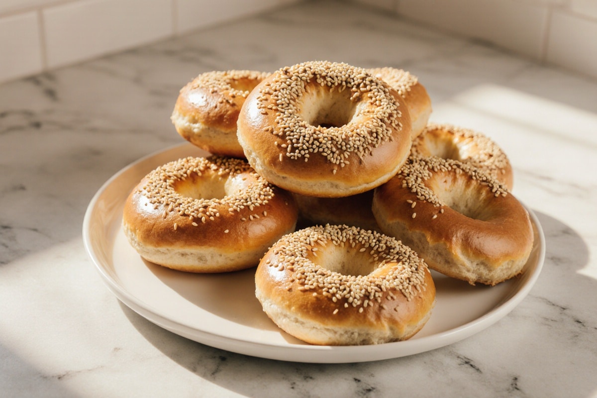 bagels airfryer frisch gebacken