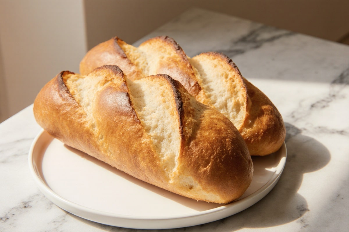 Airfryer baguettes im airfryer Rezept 2 baguettes im airfryer knusprig serviert