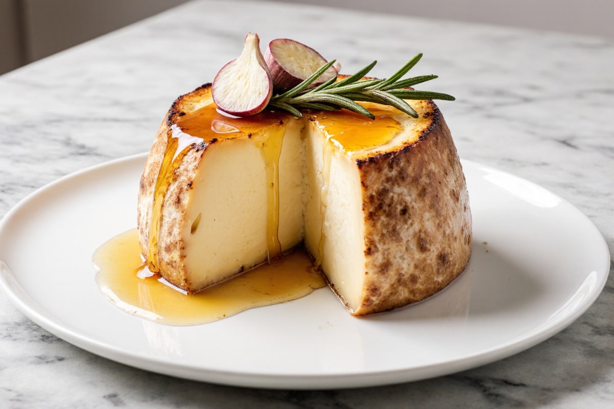 Airfryer gebackener Camembert Rezept 2 gebackener camembert airfryer knusprig serviert