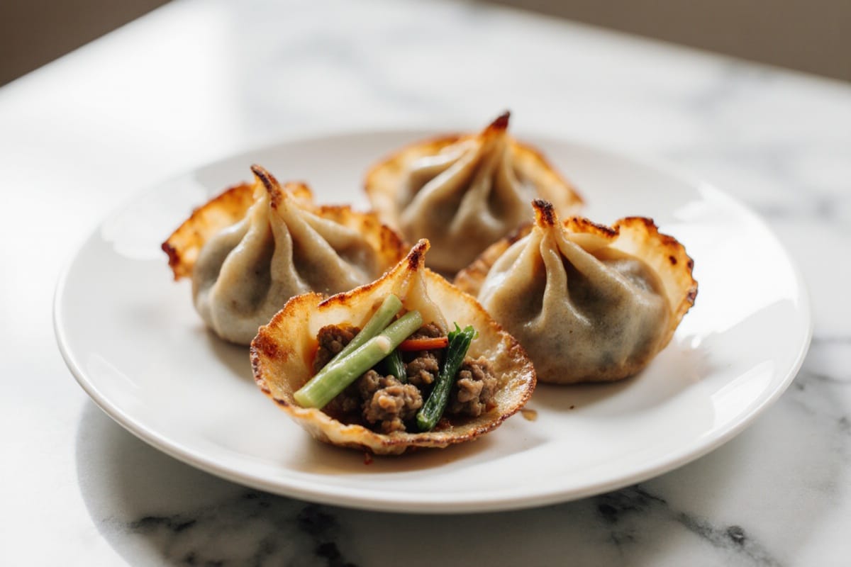 gyozas airfryer knusprig serviert