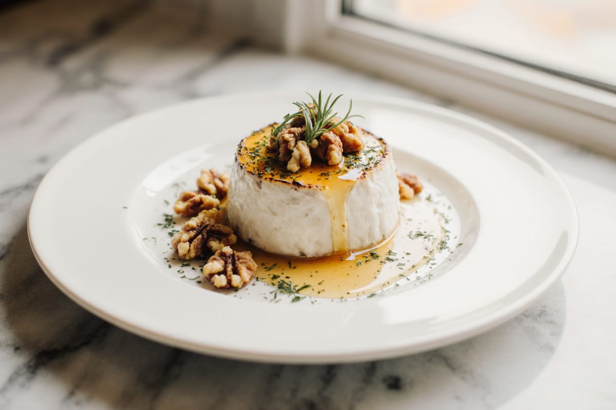 ofenkäse im airfryer knusprig serviert