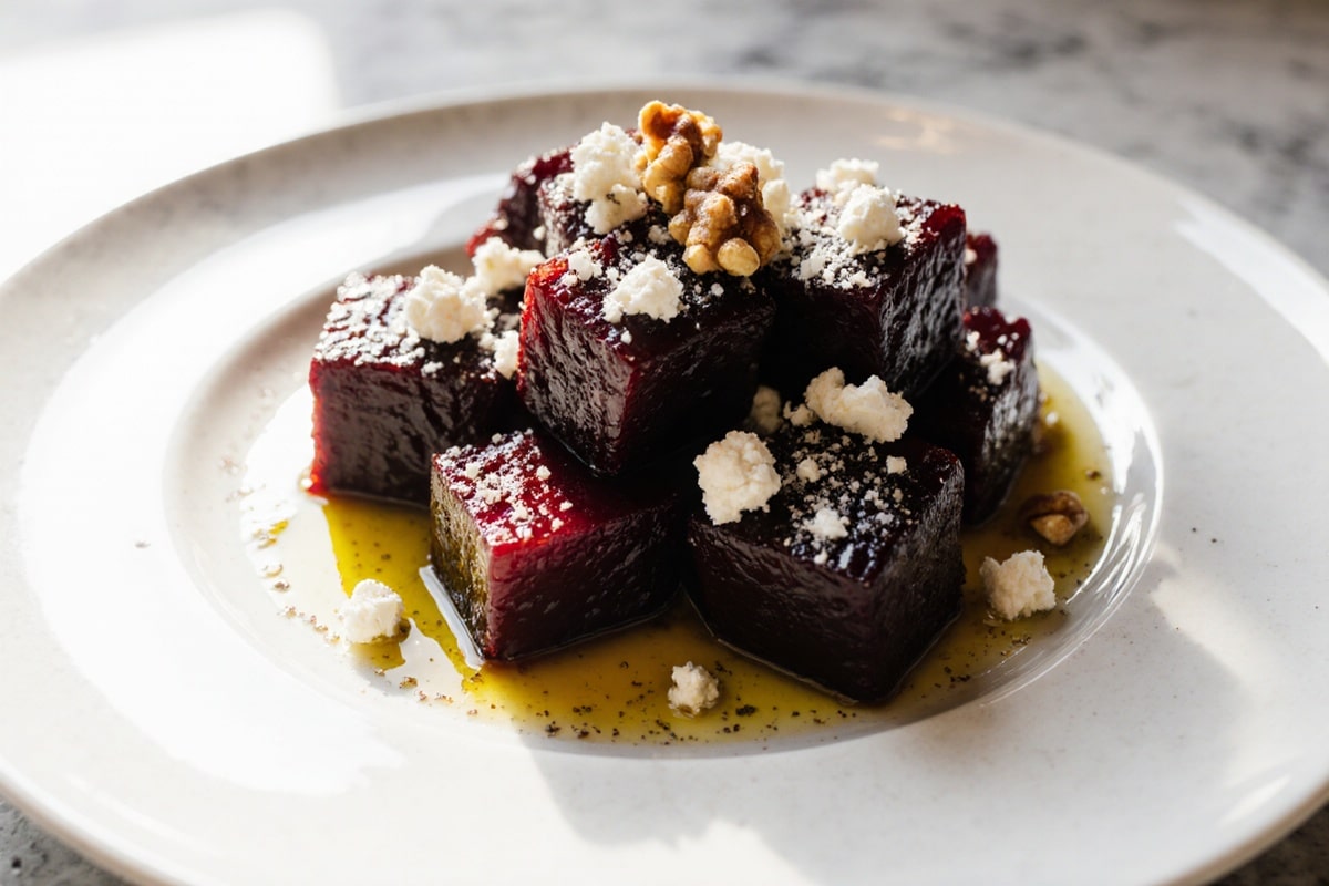 rote bete airfryer knusprig serviert