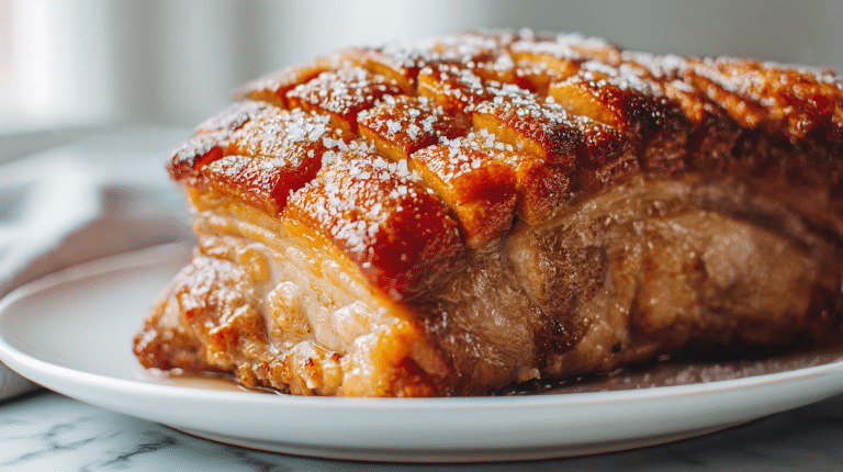 Ein köstlicher krustenbraten airfryer, perfekt zubereitet mit knuspriger Kruste.