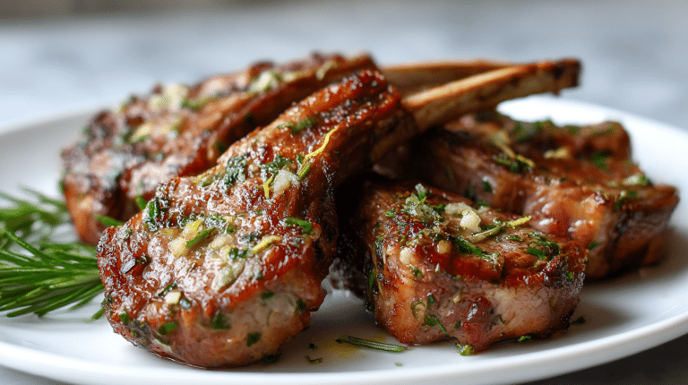 lammkotelett airfryer zubereitet mit einer leckeren Marinade