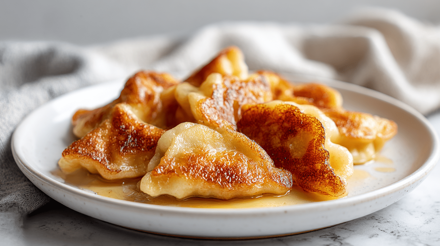 Servieren von Maultasche im Airfryer mit Beilagen