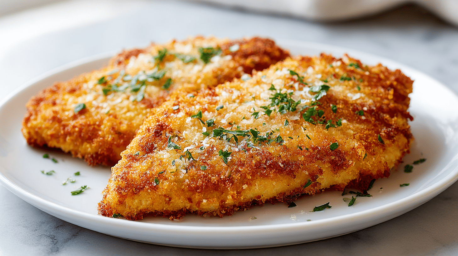 Leckeres parmesan hähnchen airfryer, das alle begeistern wird.