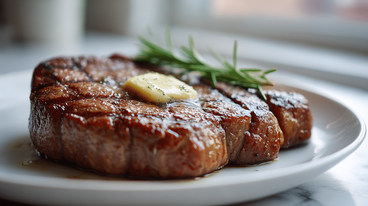 Das rindersteak im airfryer ist schnell und einfach zubereitet.