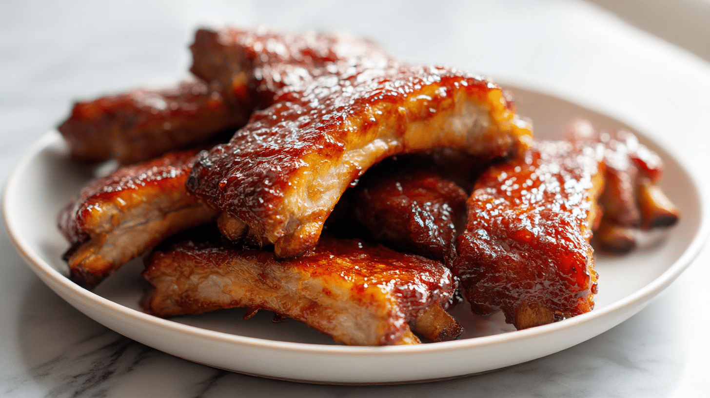 Gönn dir rippchen im air fryer, herrlich gewürzt und goldbraun.