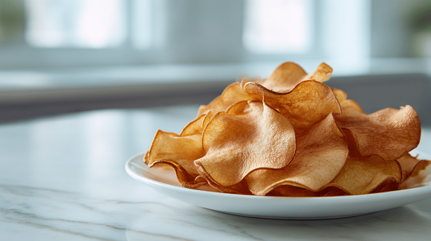 Gesunde apfelchips air fryer für die ganze Familie