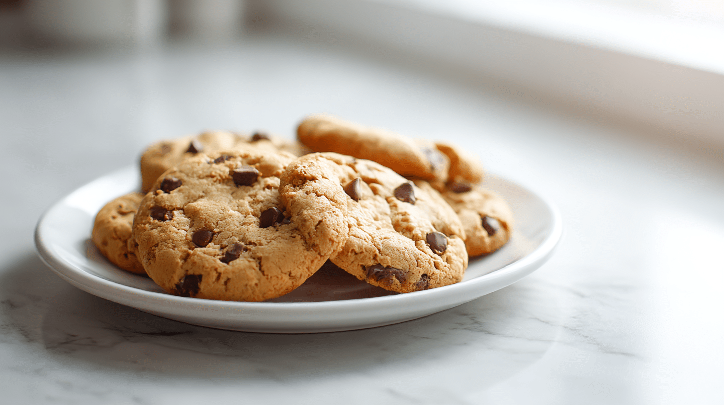 leckere kekse im air fryer mit schokoladensplittern