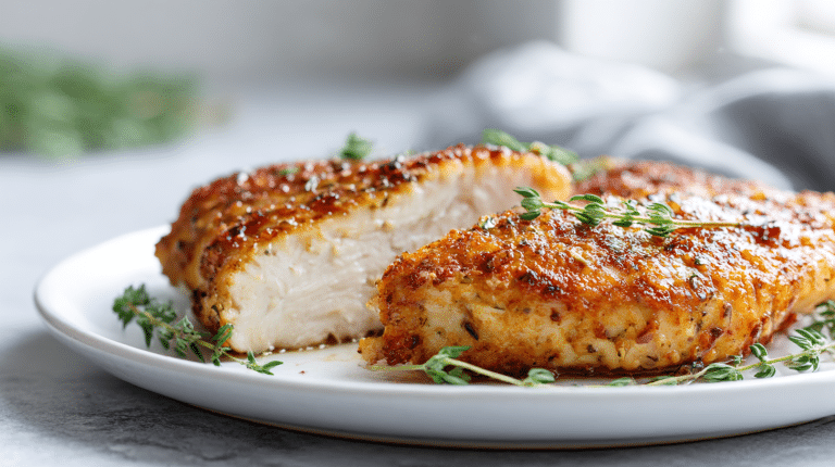 Gericht mit low carb air fryer frisch zubereitet