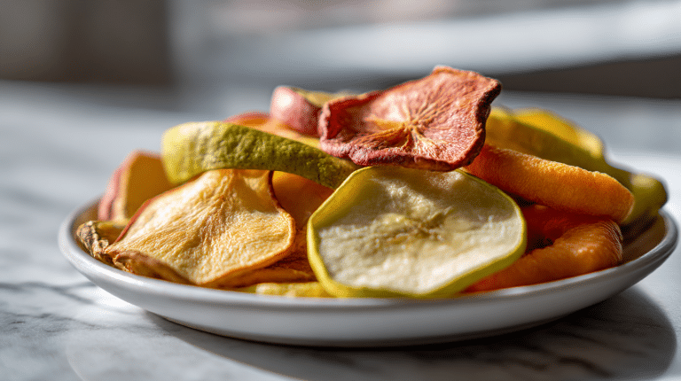 Leckeres obst dörren im air fryer für gesunde Snacks