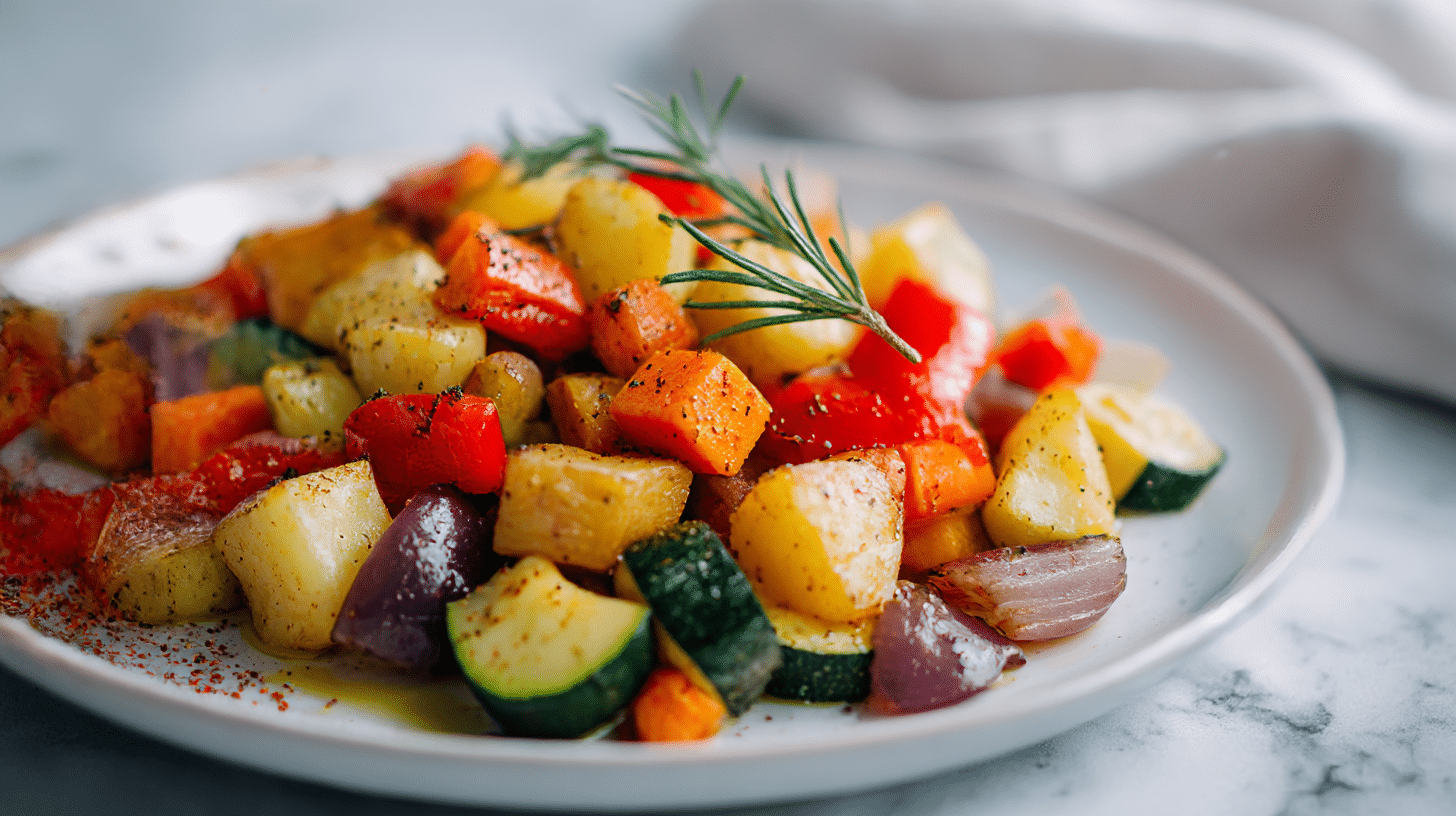 Leckeres ofengemüse aus der air fryer Zubereitung