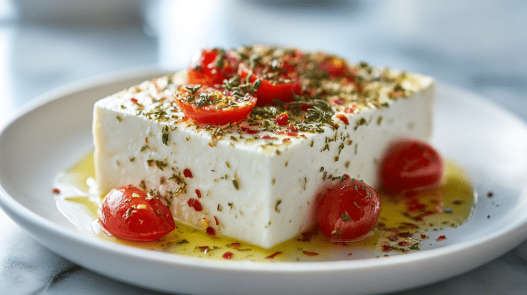Schafskäse im Air Fryer für ein gesundes Abendessen.