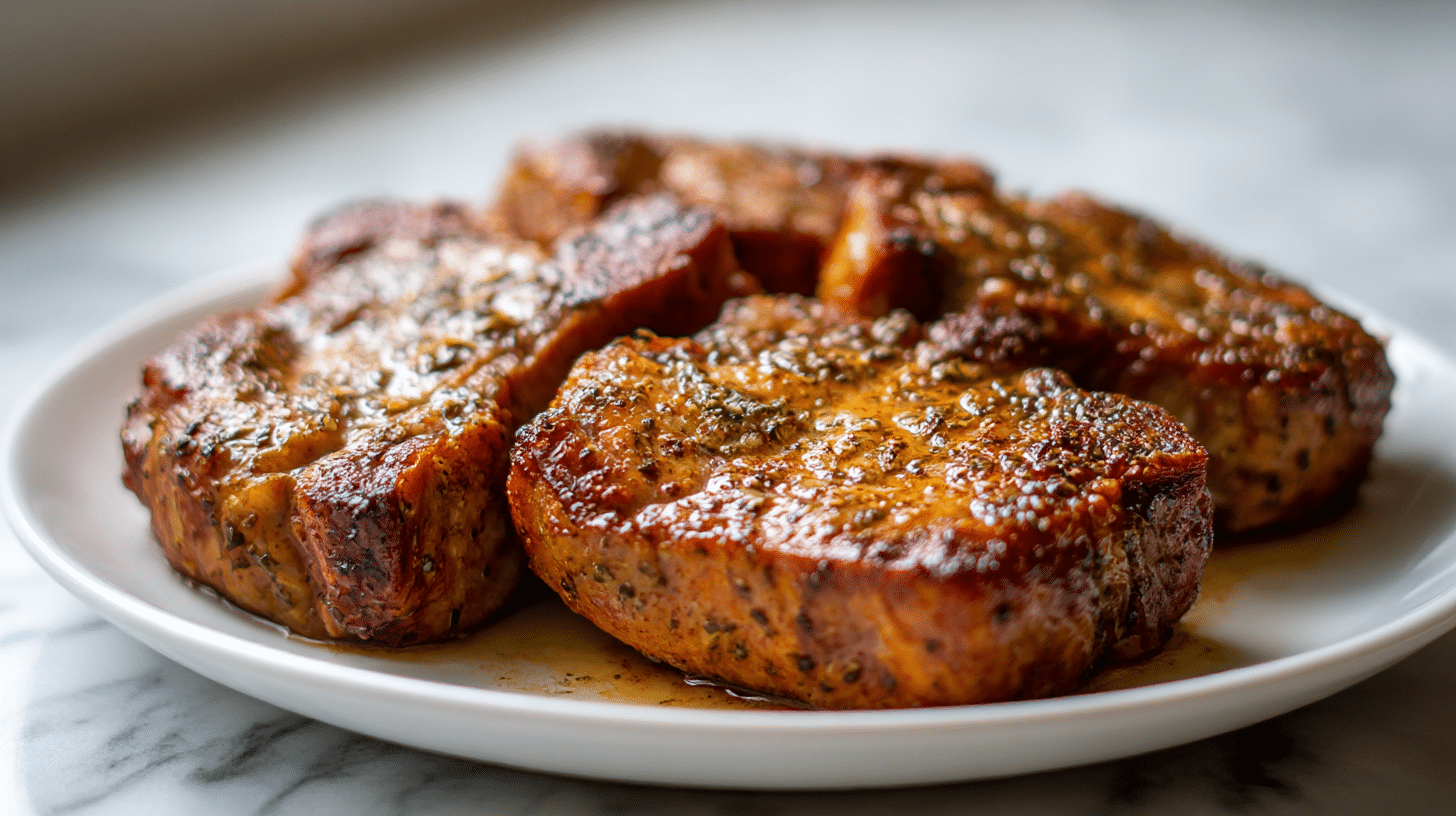 schweinenackensteak air fryer mit einer speziellen Gewürzmischung