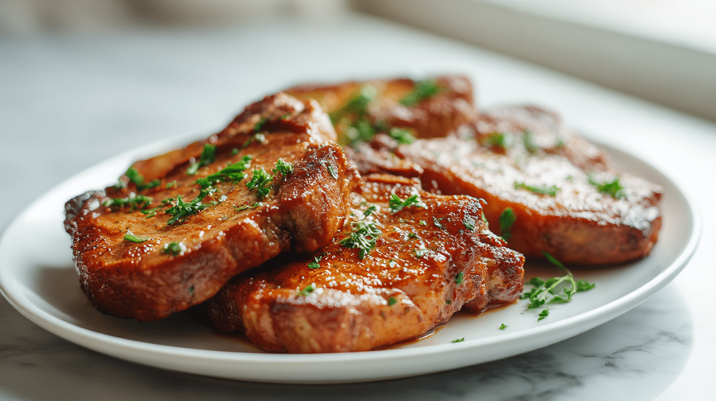 schweinenackensteak air fryer schnell und einfach zubereitet