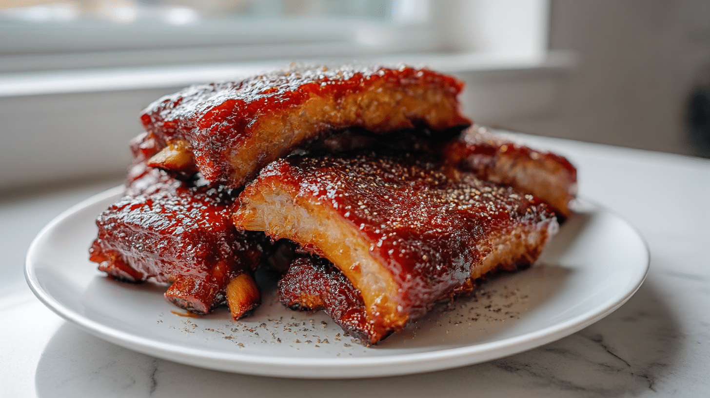 spareribs air fryer mit einer speziellen Marinade