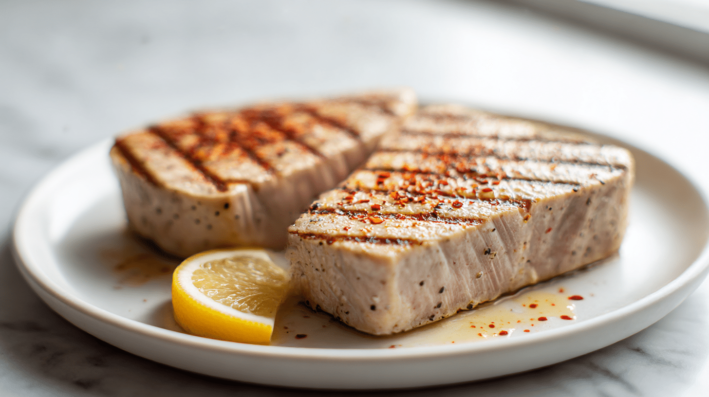 thunfisch air fryer zubereitet mit würzigen Kräutern