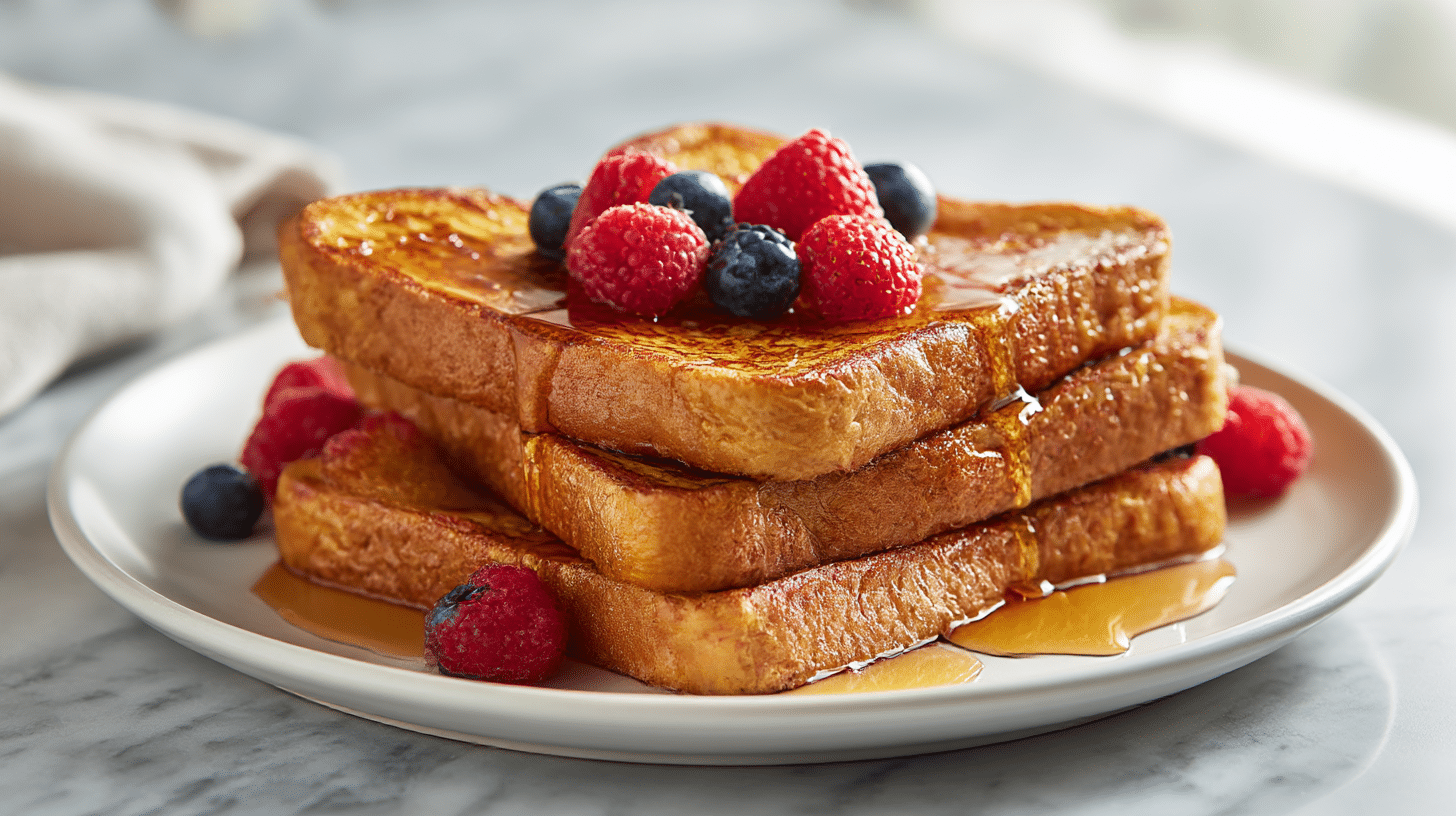 Traditionelles rezept für arme ritter air fryer, einfach und lecker.