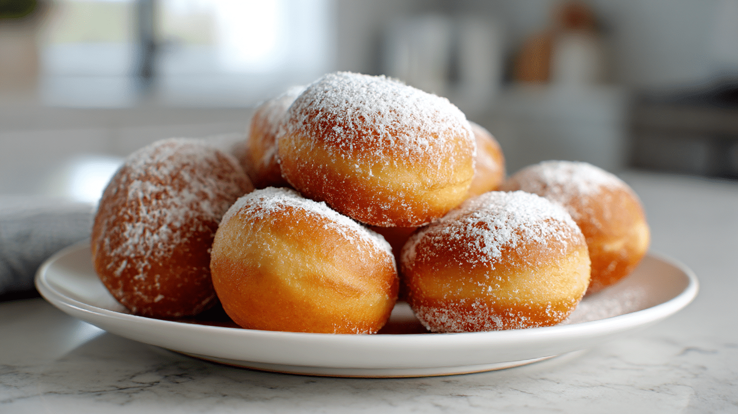 Gestapelte mutzen aus der Luftfritteuse