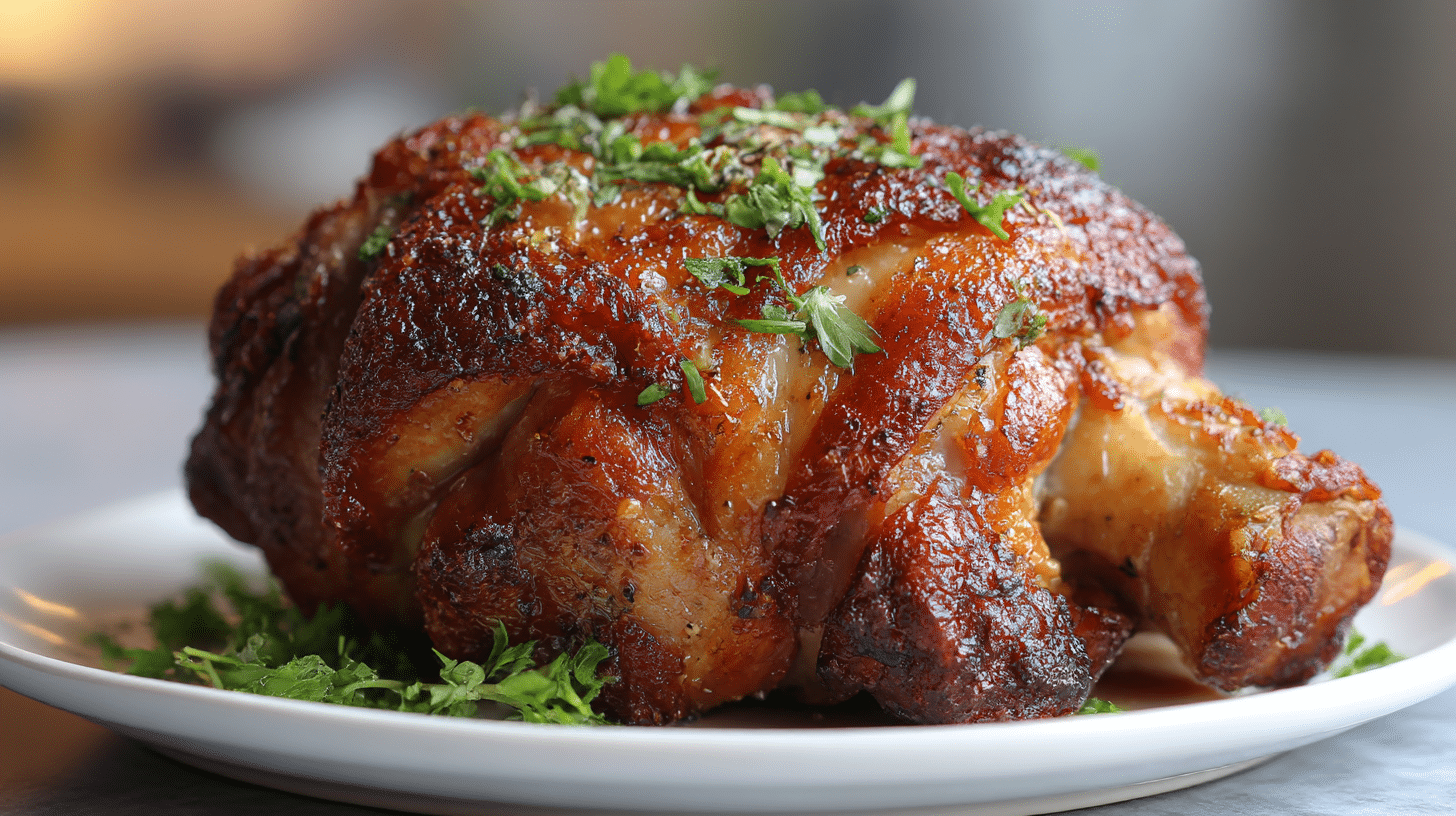 Airfryer Grillhaxe im Airfryer Rezept 1 grillhaxe im air fryer schön knusprig