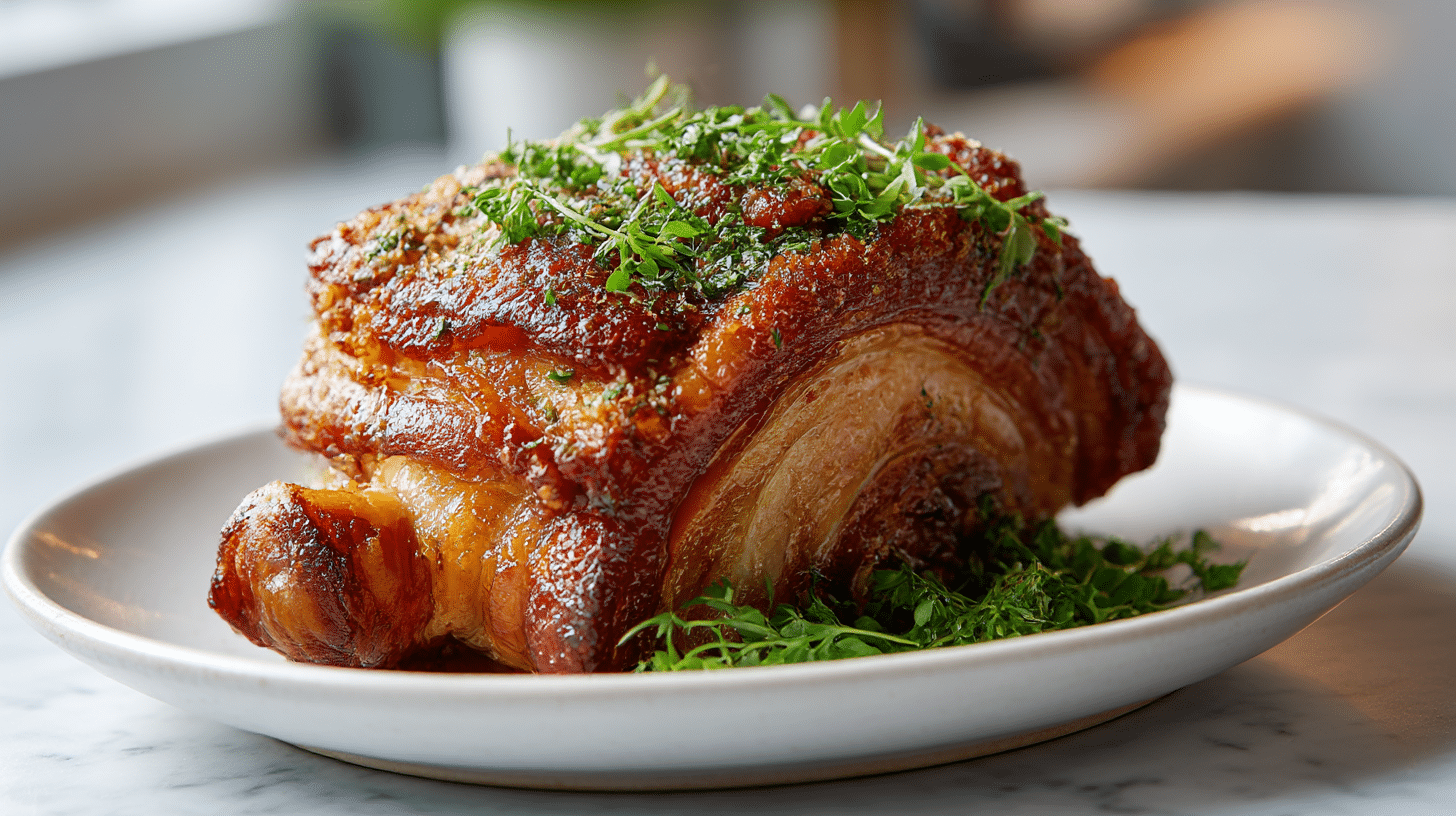 grillhaxe im air fryer mit goldbrauner Kruste