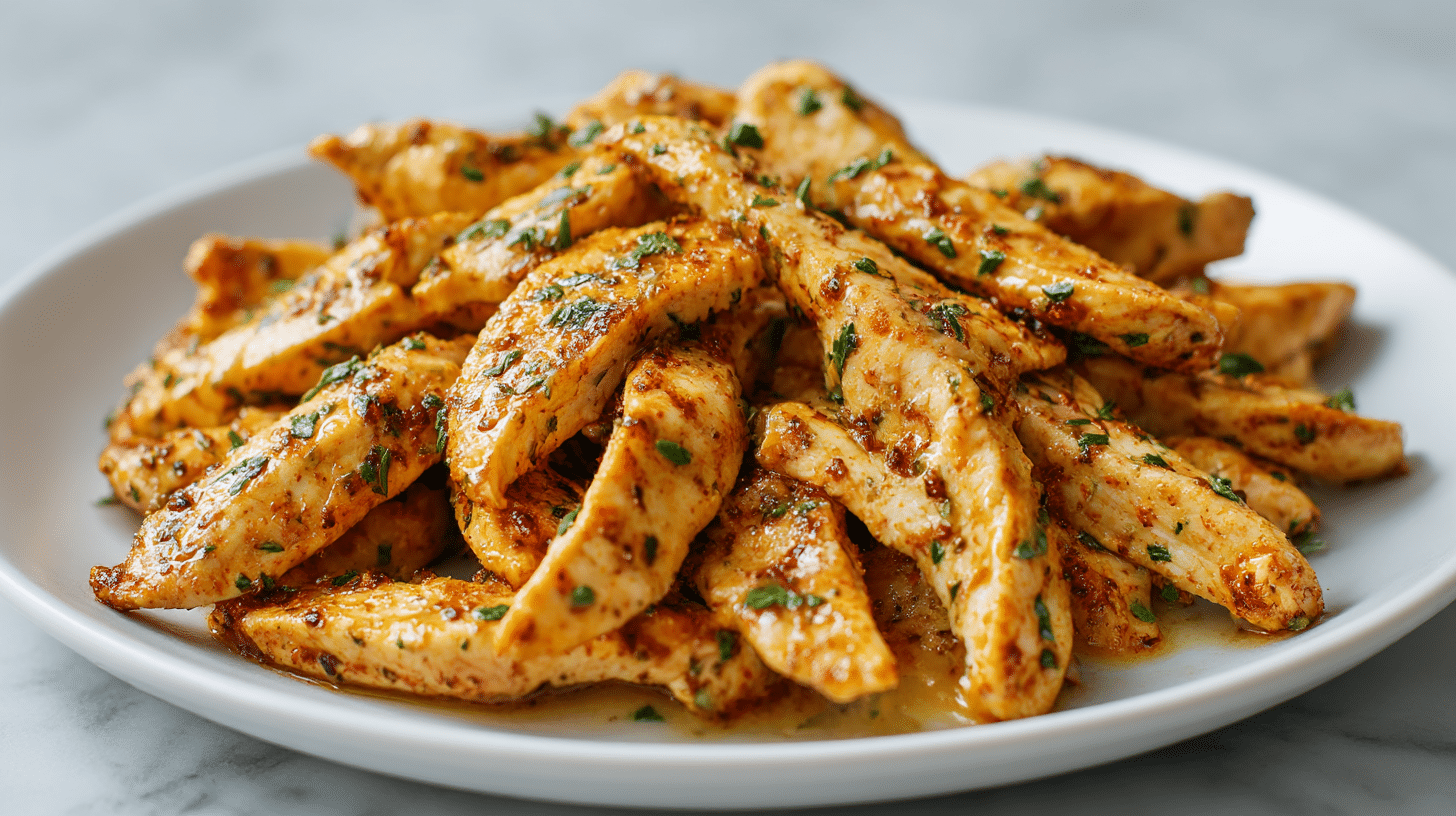 Hähnchengeschnetzeltes im Air Fryer mit Beilagen