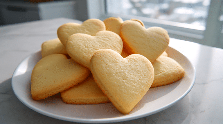 herzförmige kekse air fryer in schönem Arrangement