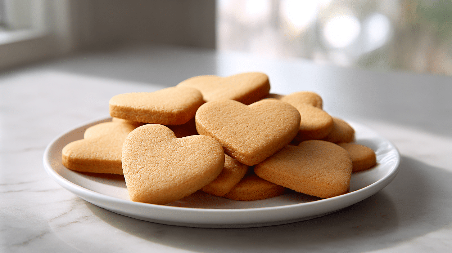 herzförmige kekse air fryer mit Glas Milch