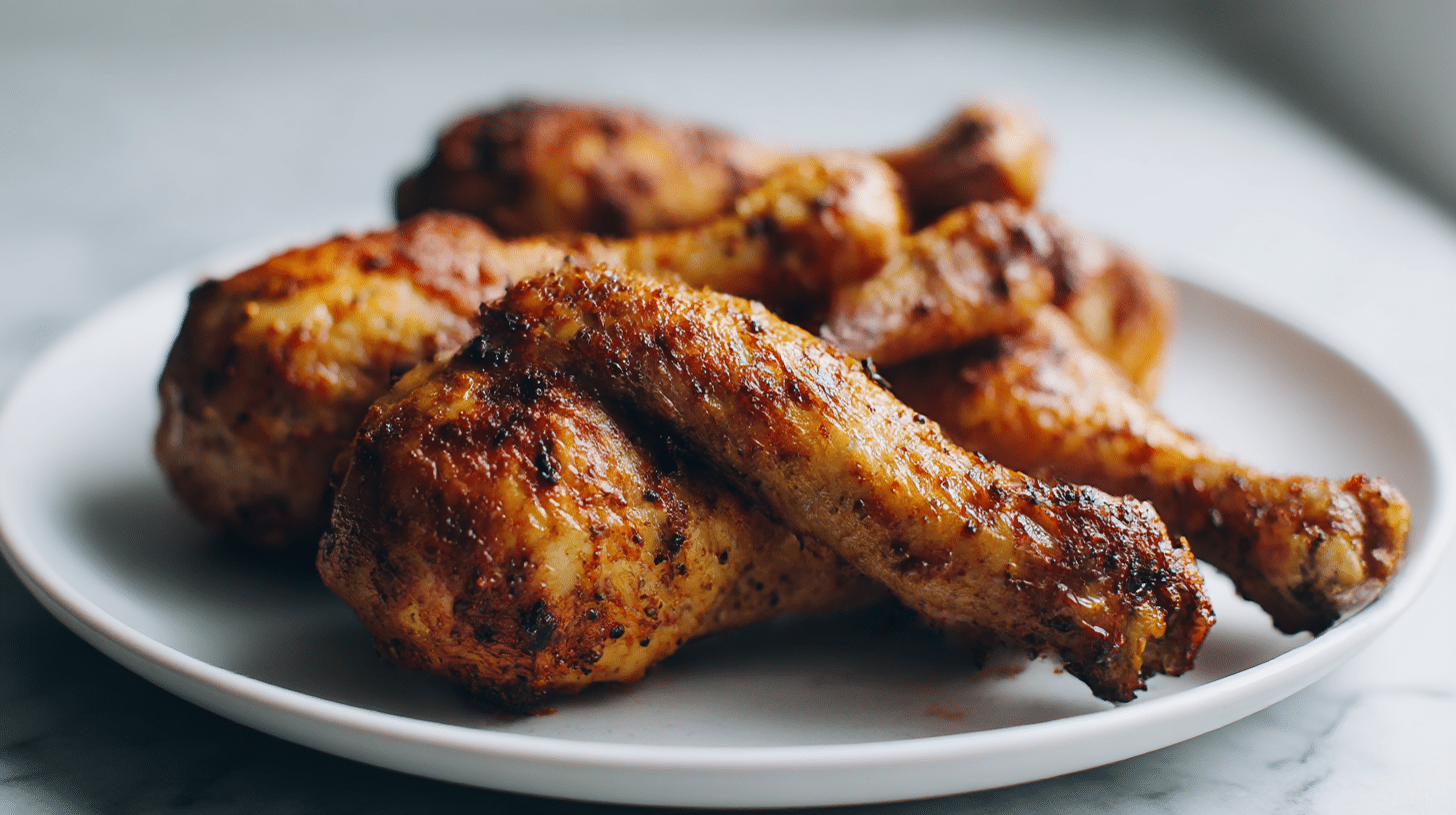 Hähnchenkeule im air fryer für ein schnelles Abendessen