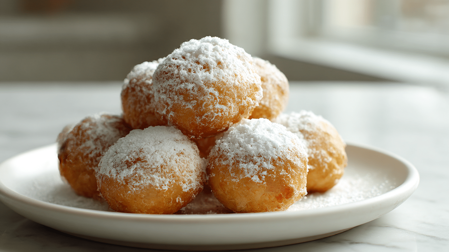 frisch zubereitete quarkkeulchen air fryer mit Beilagen