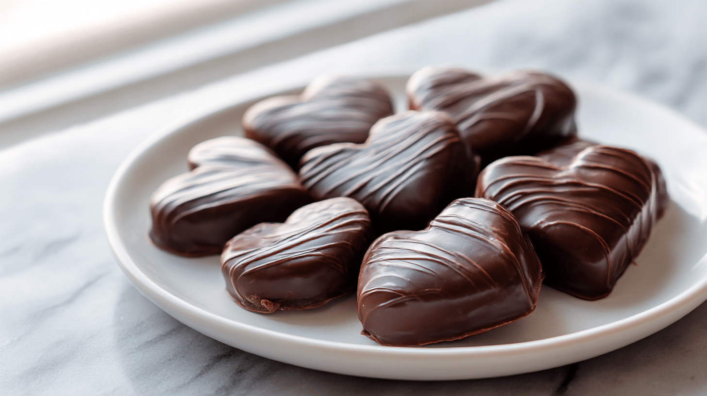 Romantische Desserts Air Fryer mit bunten Frucht-Spießchen.