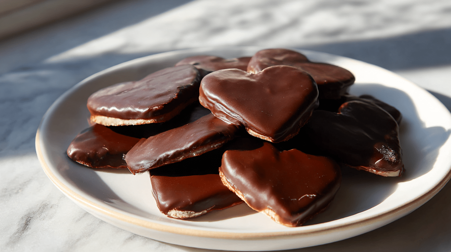 Romantische Desserts Air Fryer mit saftigen Himbeer-Keksen.
