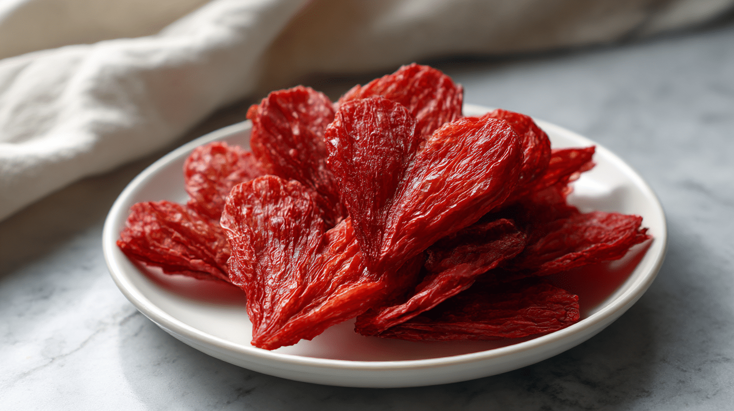 rote herzchen aus teig air fryer, knusprig und lecker präsentiert