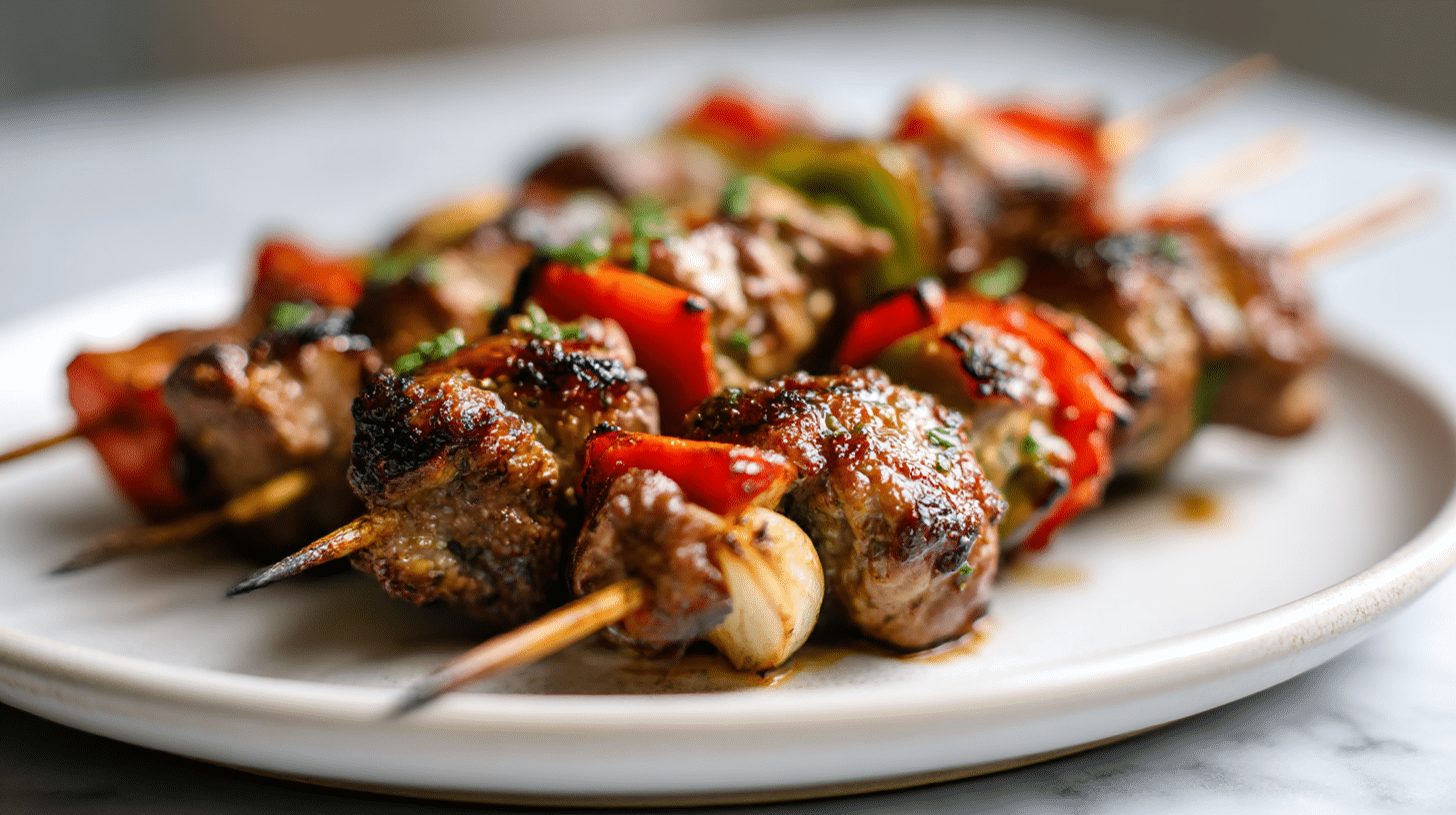 schaschlik im air fryer mit aromatischen gewürzen