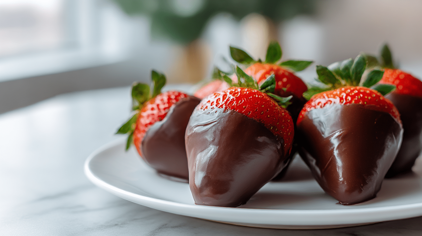 schokoladenerdbeeren air fryer valentinstag mit bunten Streuseln
