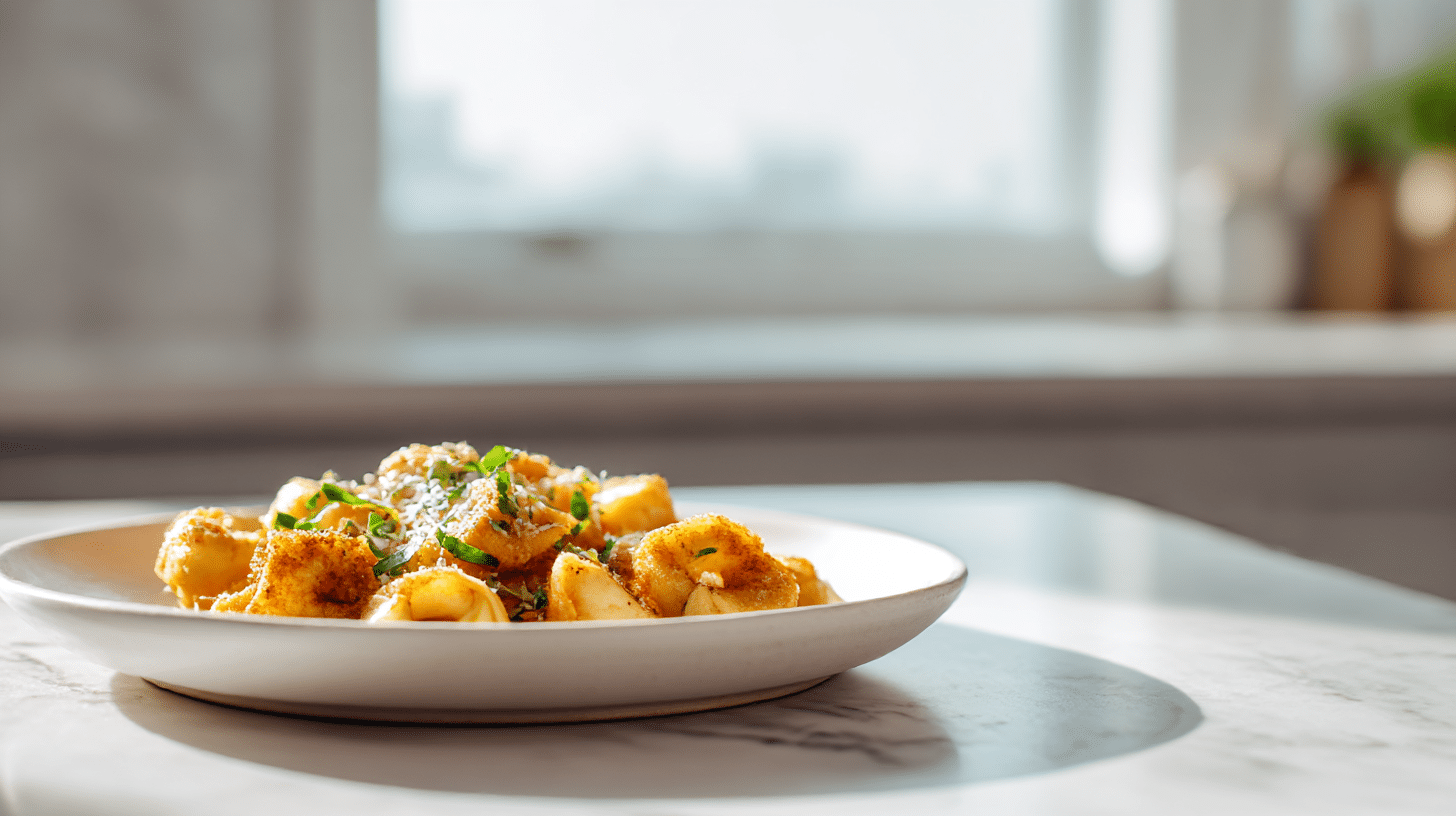 Leckere tortellini im air fryer sind einfach zuzubereiten.