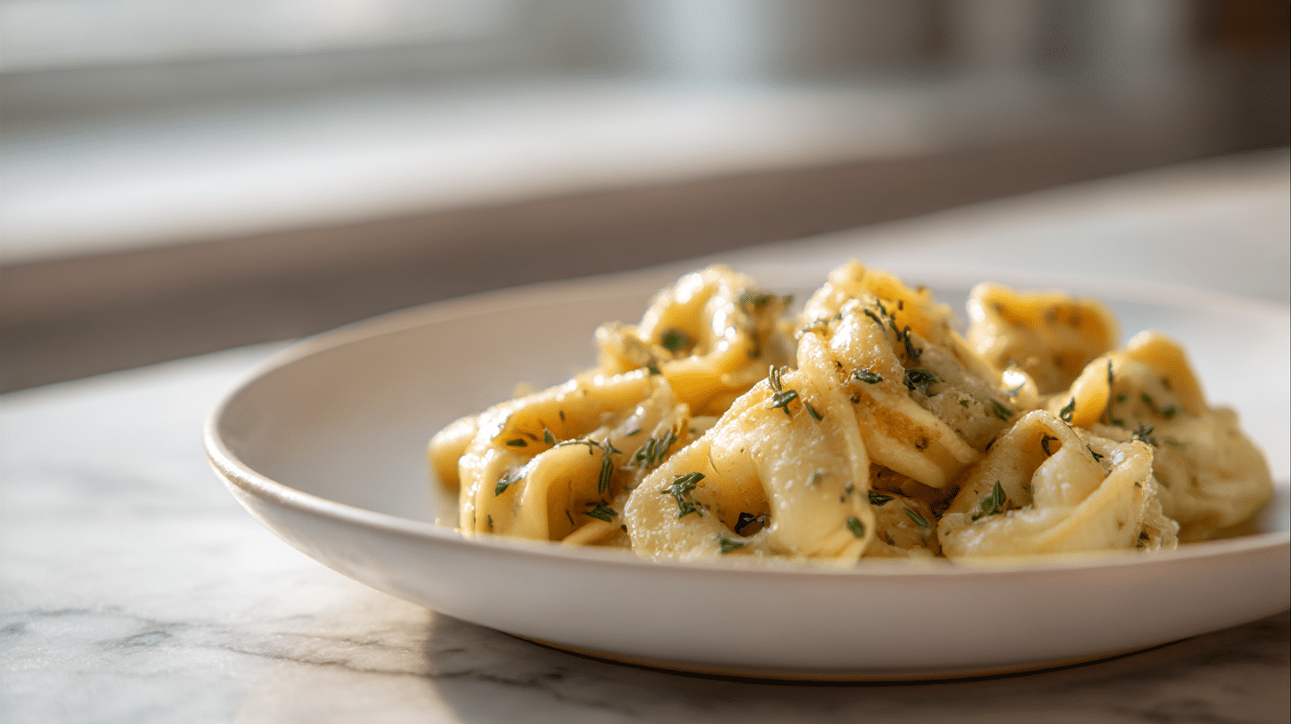 Genießen Sie tortellini im air fryer für ein schnelles Abendessen.