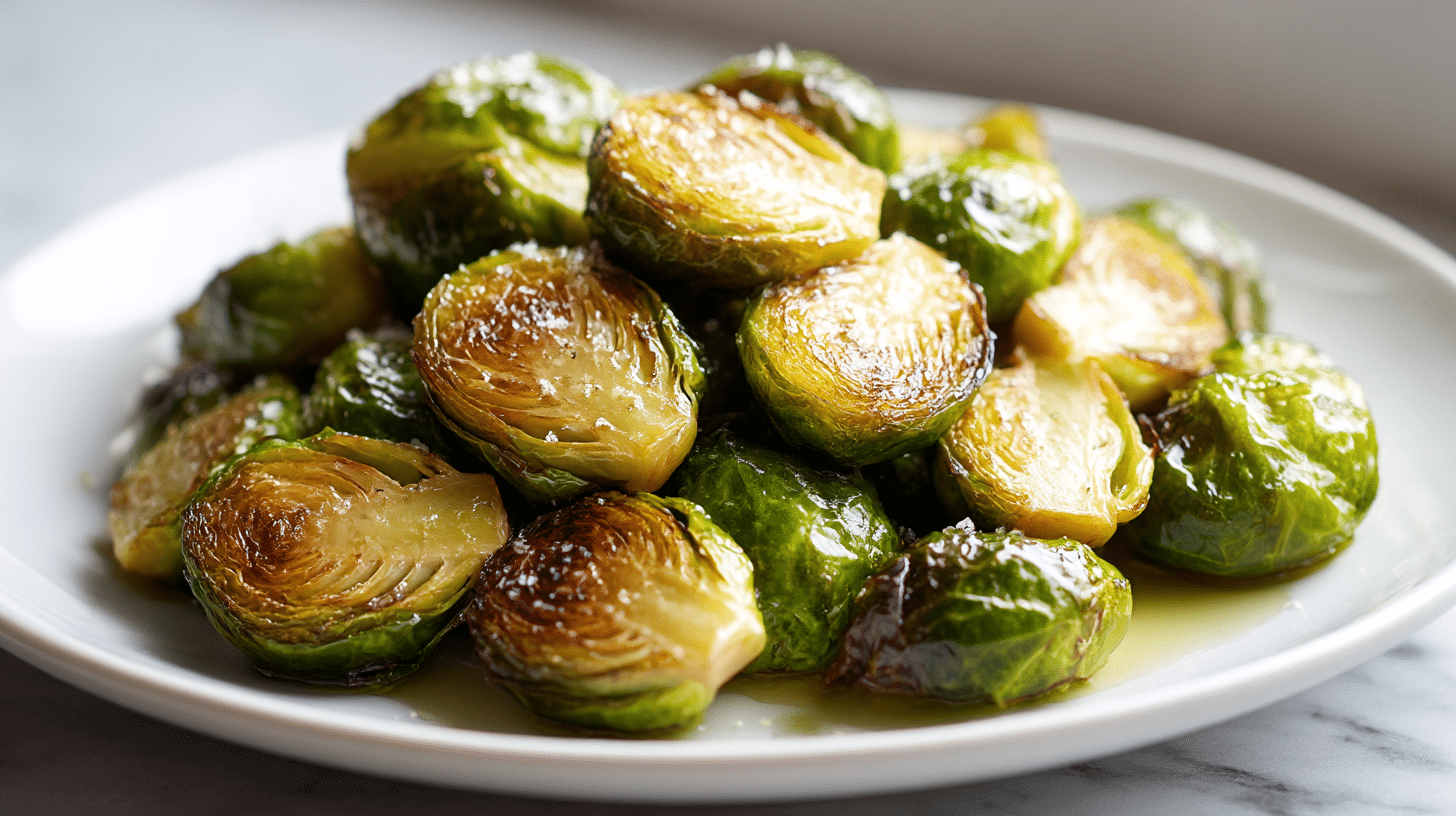Gesunde brussel sprouts in air fryer, ideal für eine fettarme Ernährung