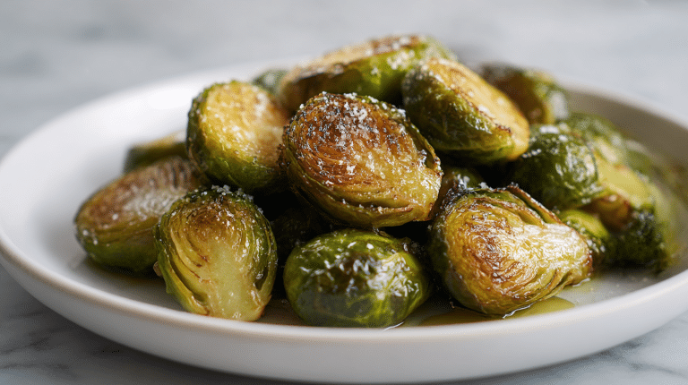 Leckere brussel sprouts in air fryer zubereitet für eine gesunde Beilage