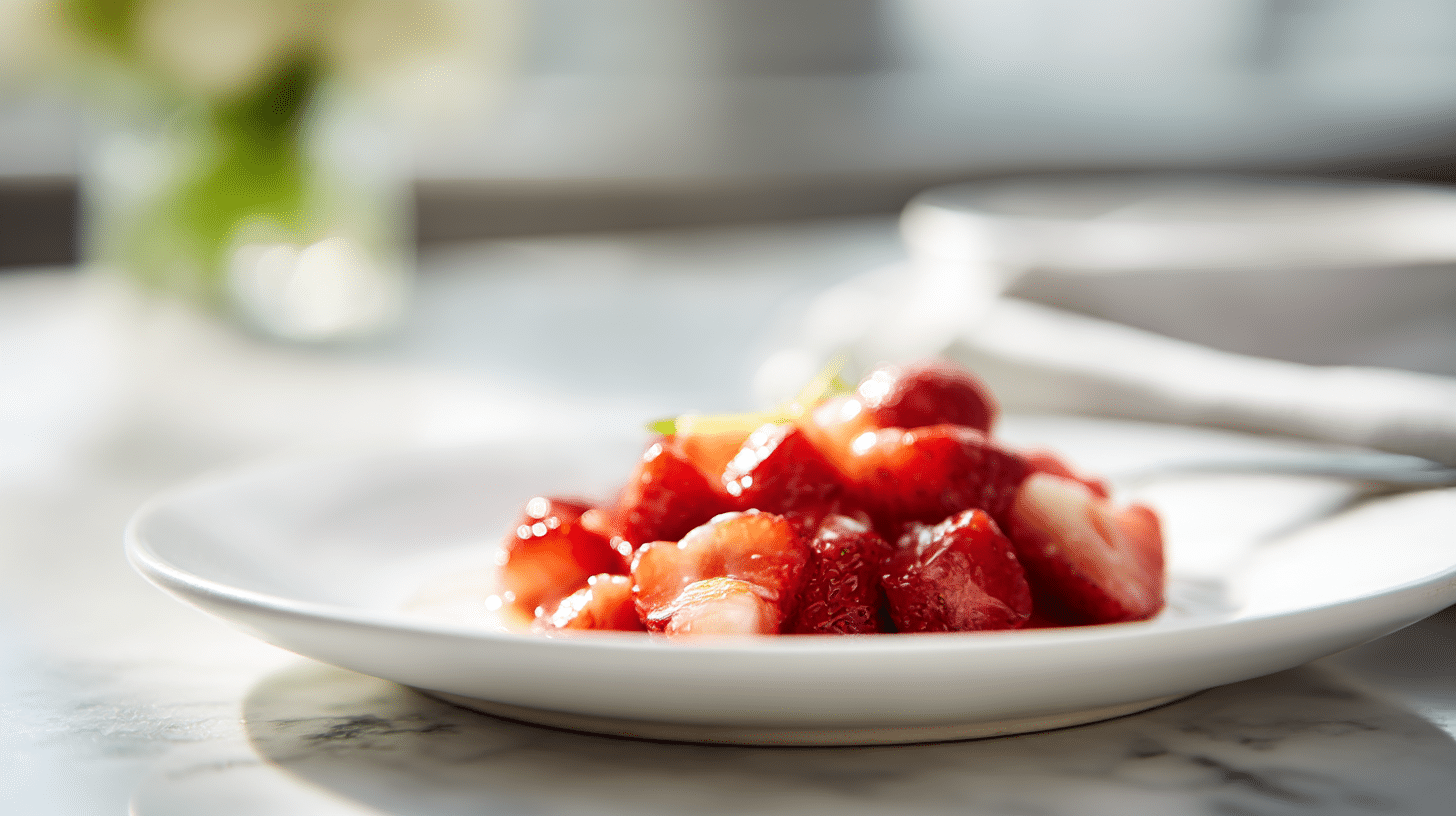 Leckeres Erdbeer Dessert im Air Fryer, einfach und schnell zubereitet