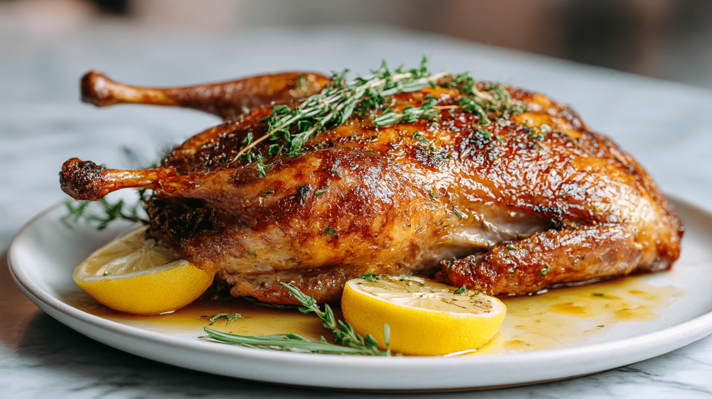 ganze ente im air fryer einfach und lecker zubereitet