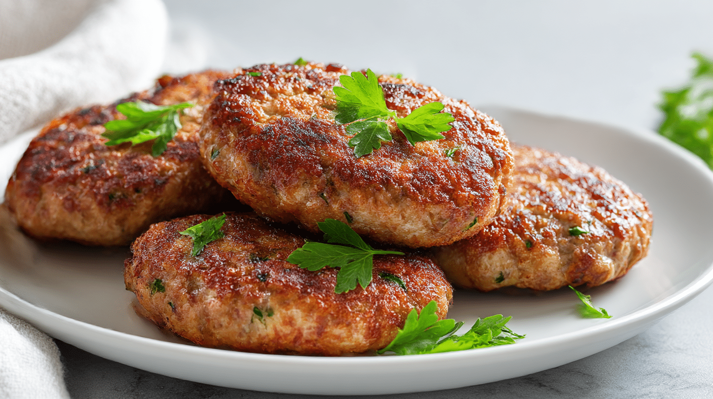 Kotlety mielone z air fryer mit goldener Kruste