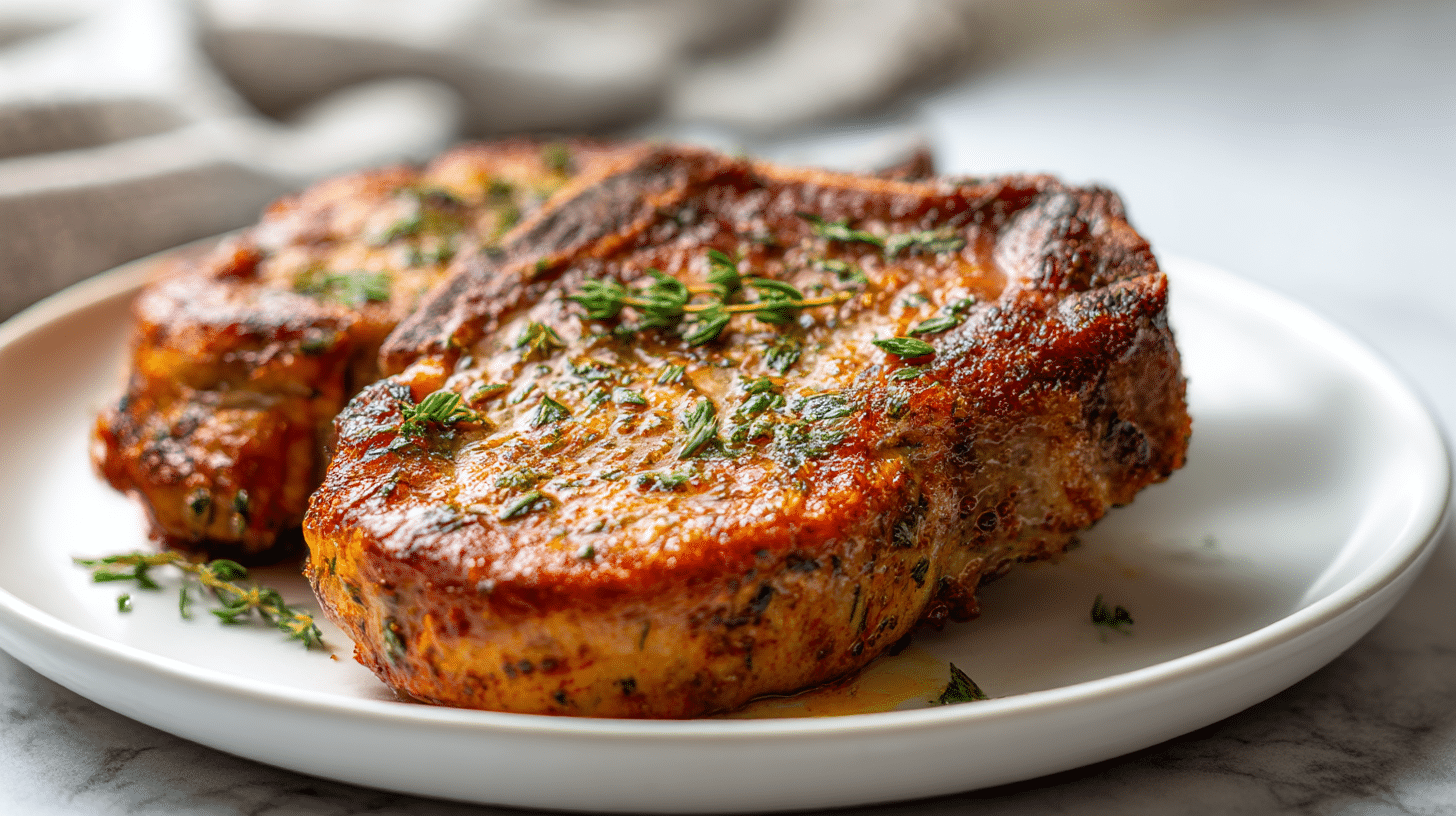 Leckeres Nackenkotelett im Air Fryer mit Gemüse