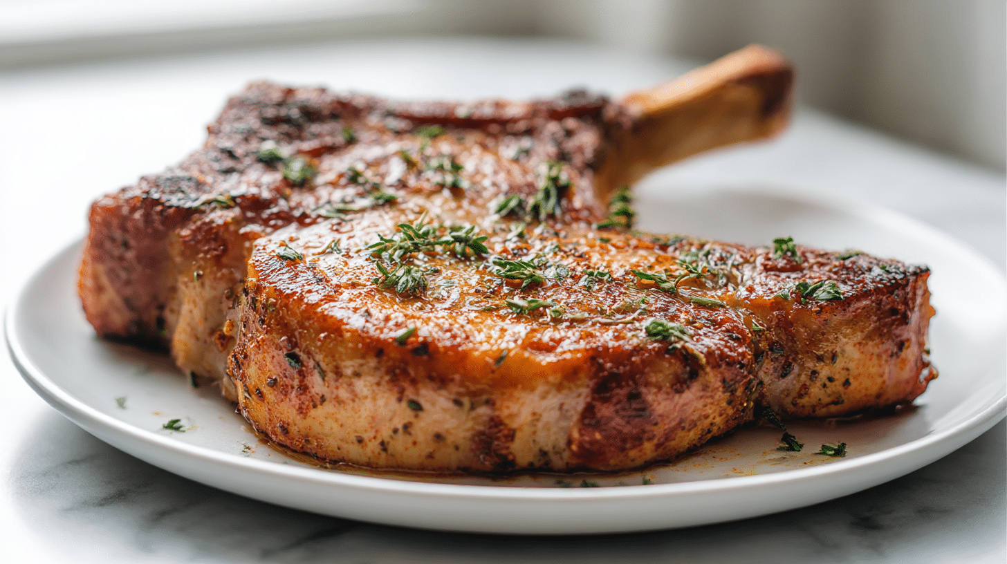 Schnell zubereitete Nackenkoteletts im Air Fryer