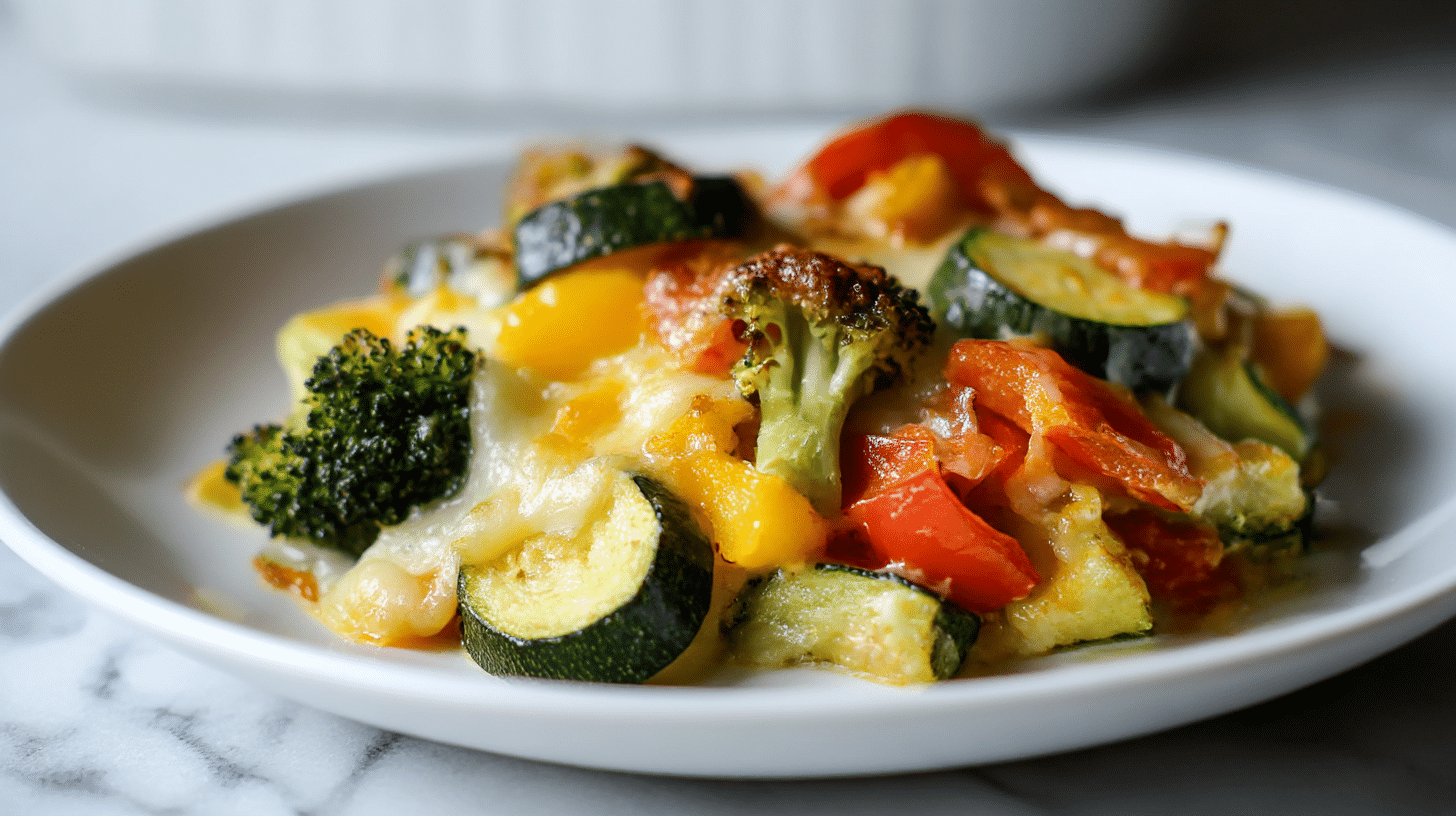 Schneller gemüseauflauf air fryer für die ganze Familie.