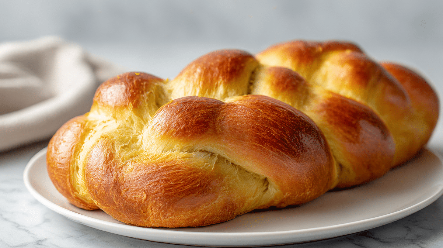 Leckerer hefezopf im air fryer für ein perfektes Frühstück.