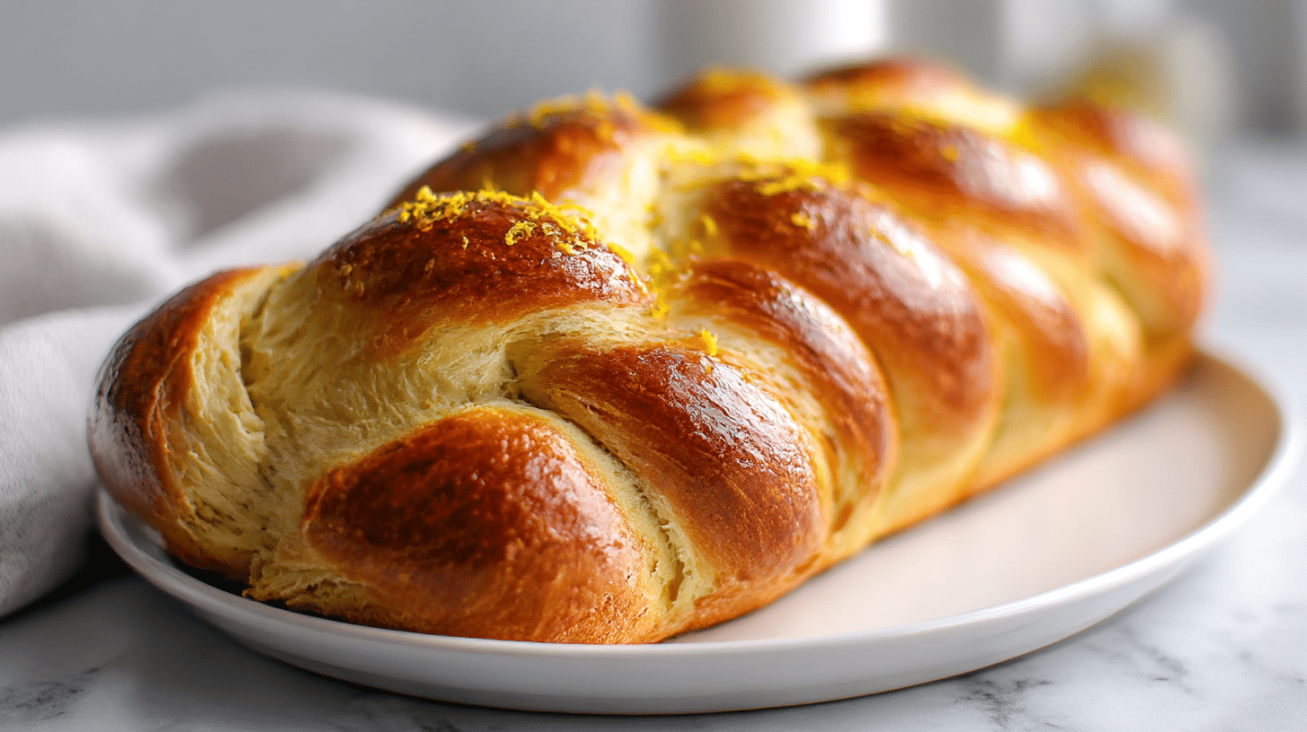 Köstlicher hefezopf im air fryer, ideal für Familienessen.