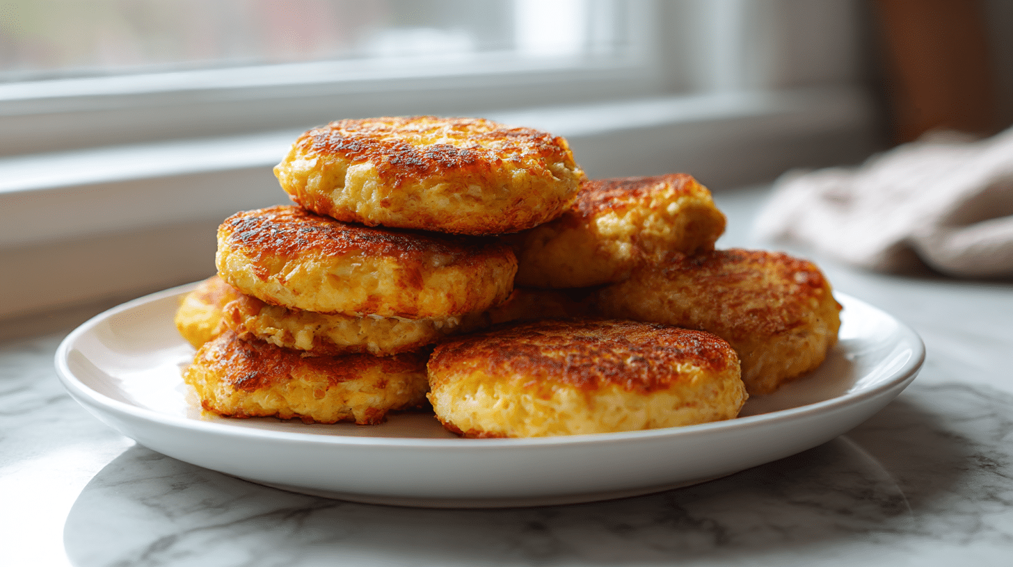 Hüttenkäsetaler air fryer mit frischen Kräutern