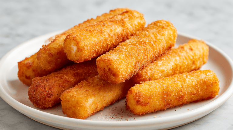 knusprige mozarella sticks air fryer frisch zubereitet
